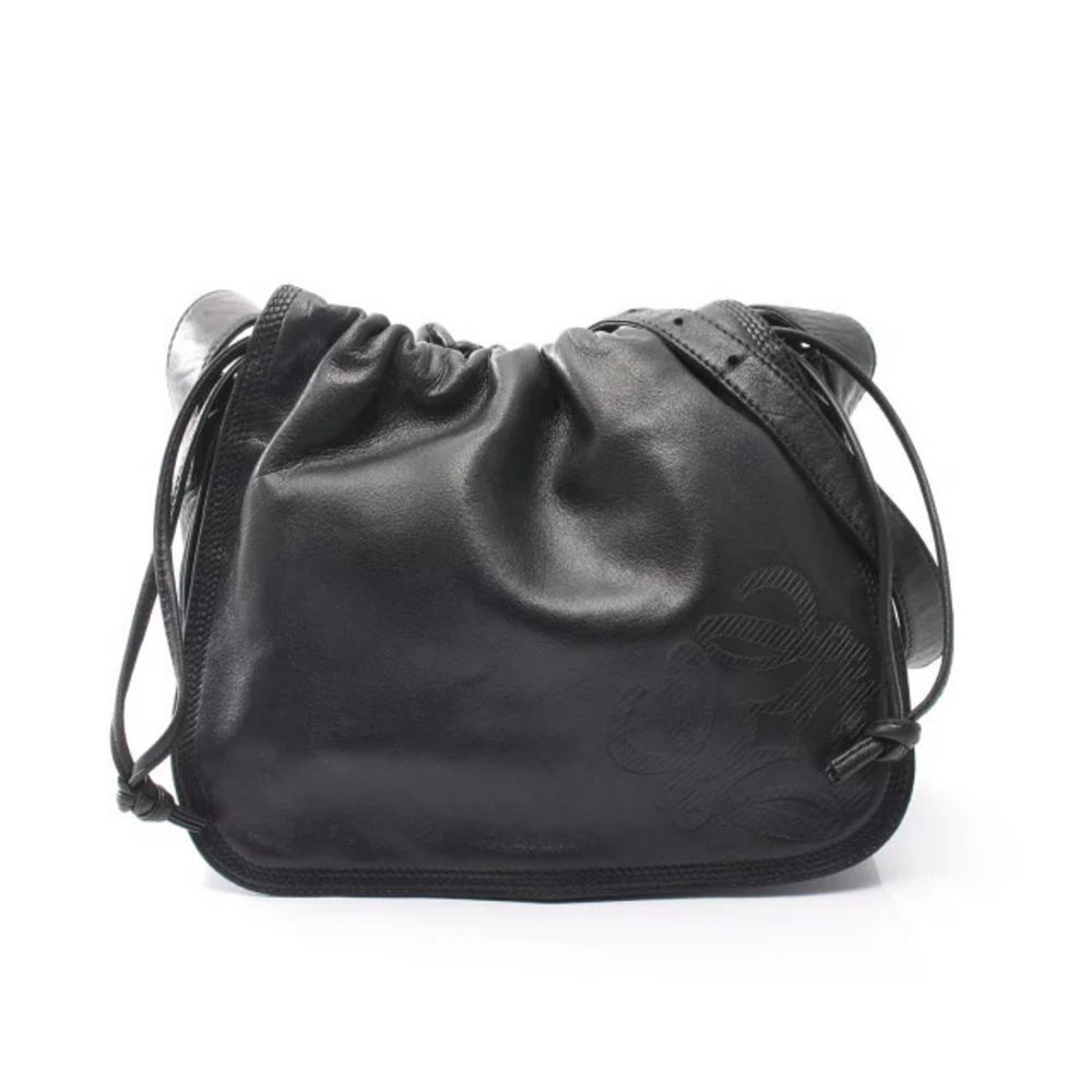 Loewe Anagram Shoulder Bag Leather Black